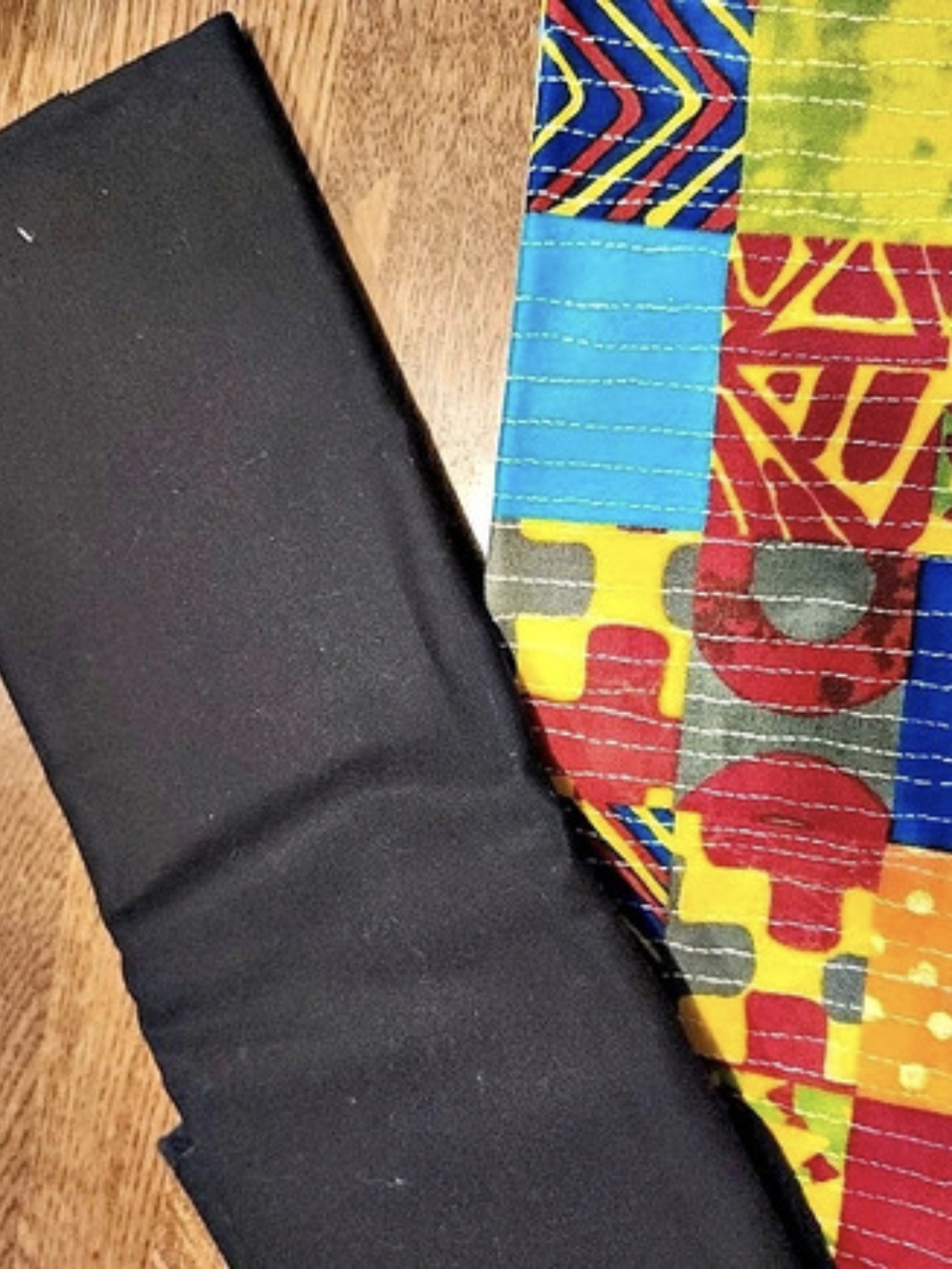 Color Block Geometric Fabric